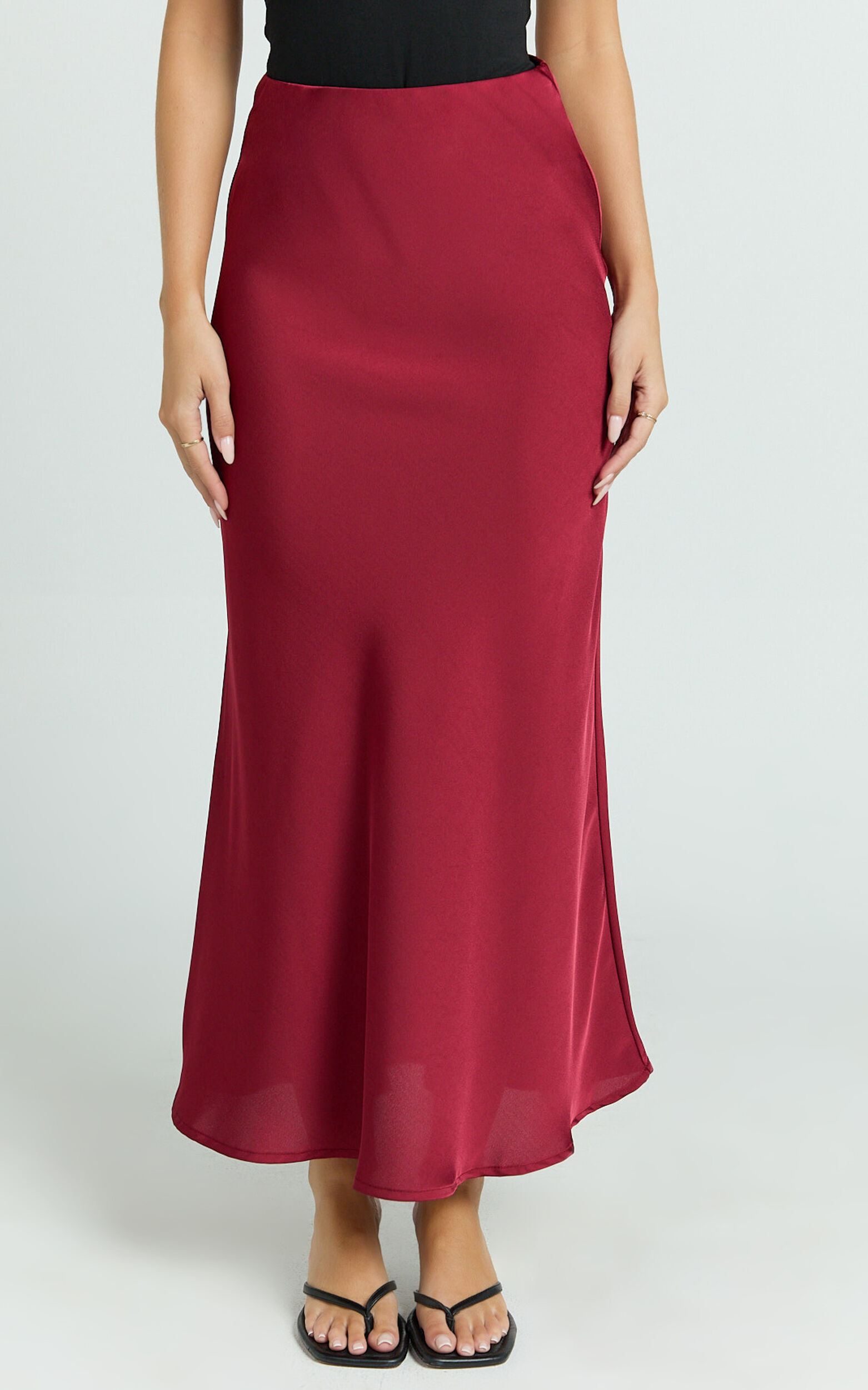 Amari Maxi Skirt - High Waisted Bias Cut Skirt in Wine 9 Amari Maxi Skirt - High Waisted Bias Cut Skirt in Wine
