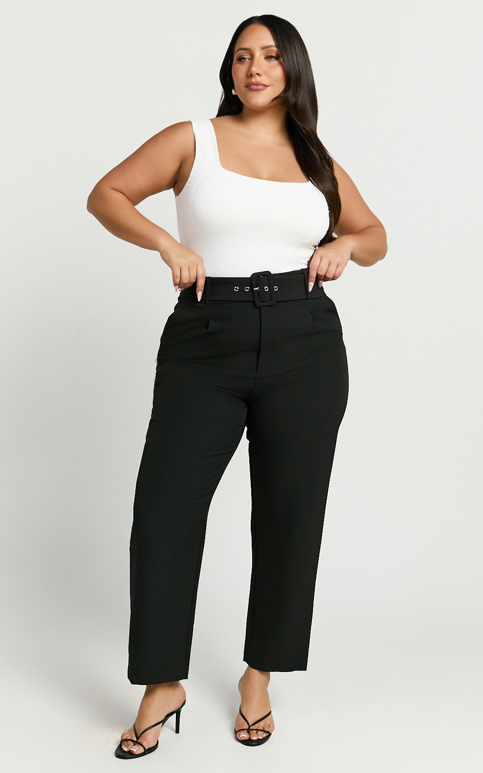 Milica Trousers - Belted High Waisted Trousers in Black 14 Milica Trousers - Belted High Waisted Trousers in Black