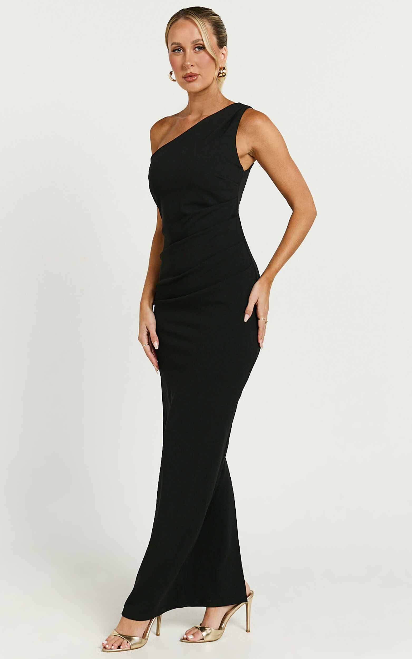 Criselda Maxi Dress - One Shoulder Maxi Dress in Black 9 Criselda Maxi Dress - One Shoulder Maxi Dress in Black