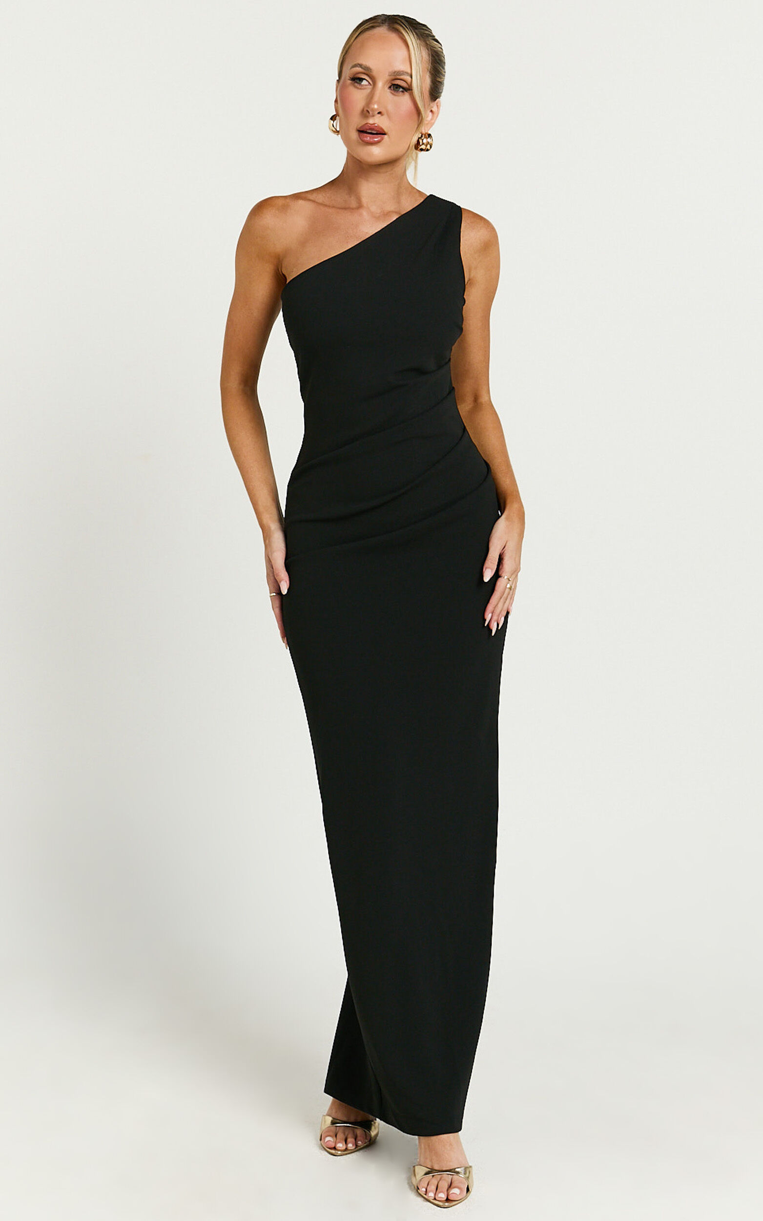 Criselda Maxi Dress - One Shoulder Maxi Dress in Black 10 Criselda Maxi Dress - One Shoulder Maxi Dress in Black