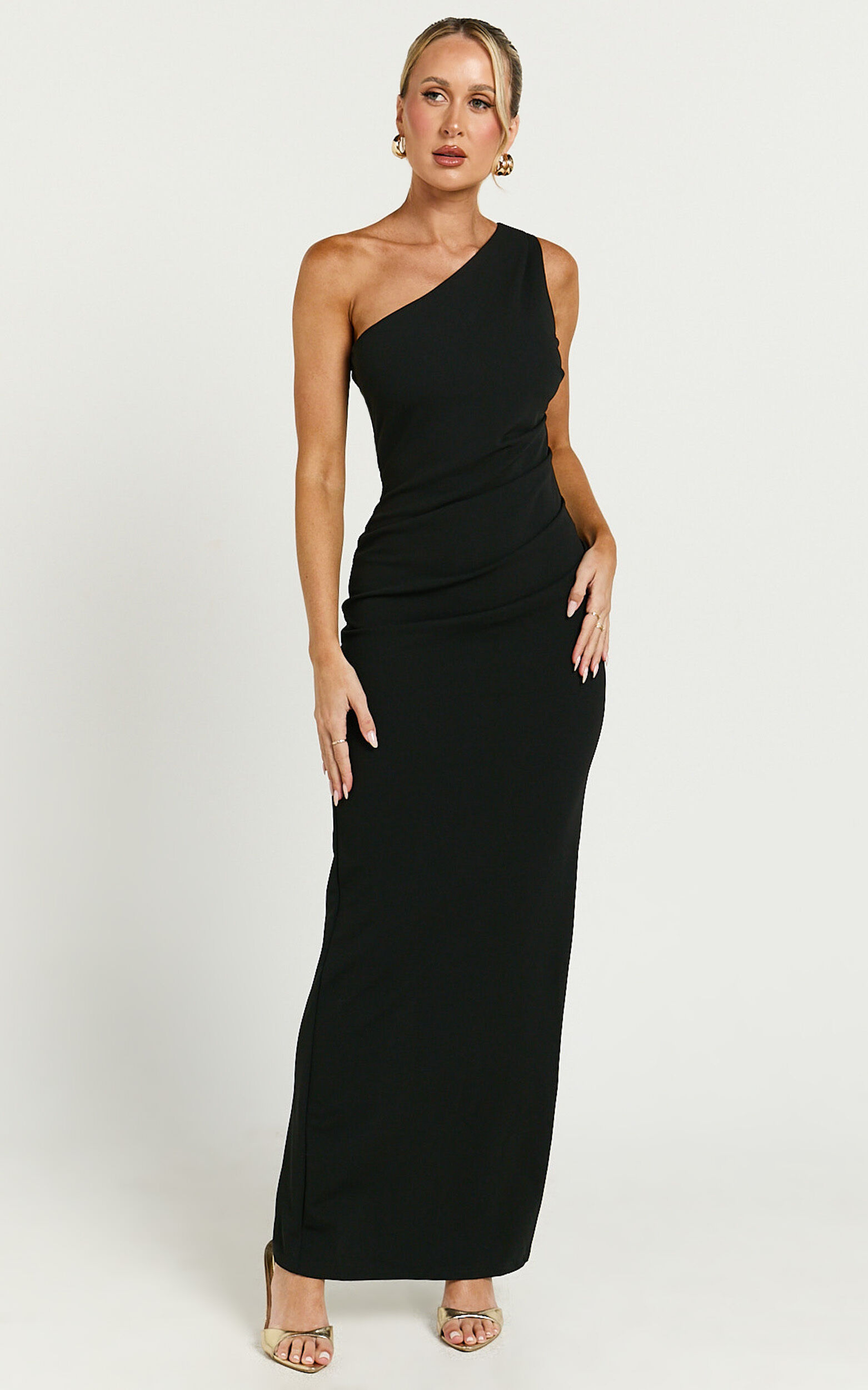 Criselda Maxi Dress - One Shoulder Maxi Dress in Black 11 Criselda Maxi Dress - One Shoulder Maxi Dress in Black