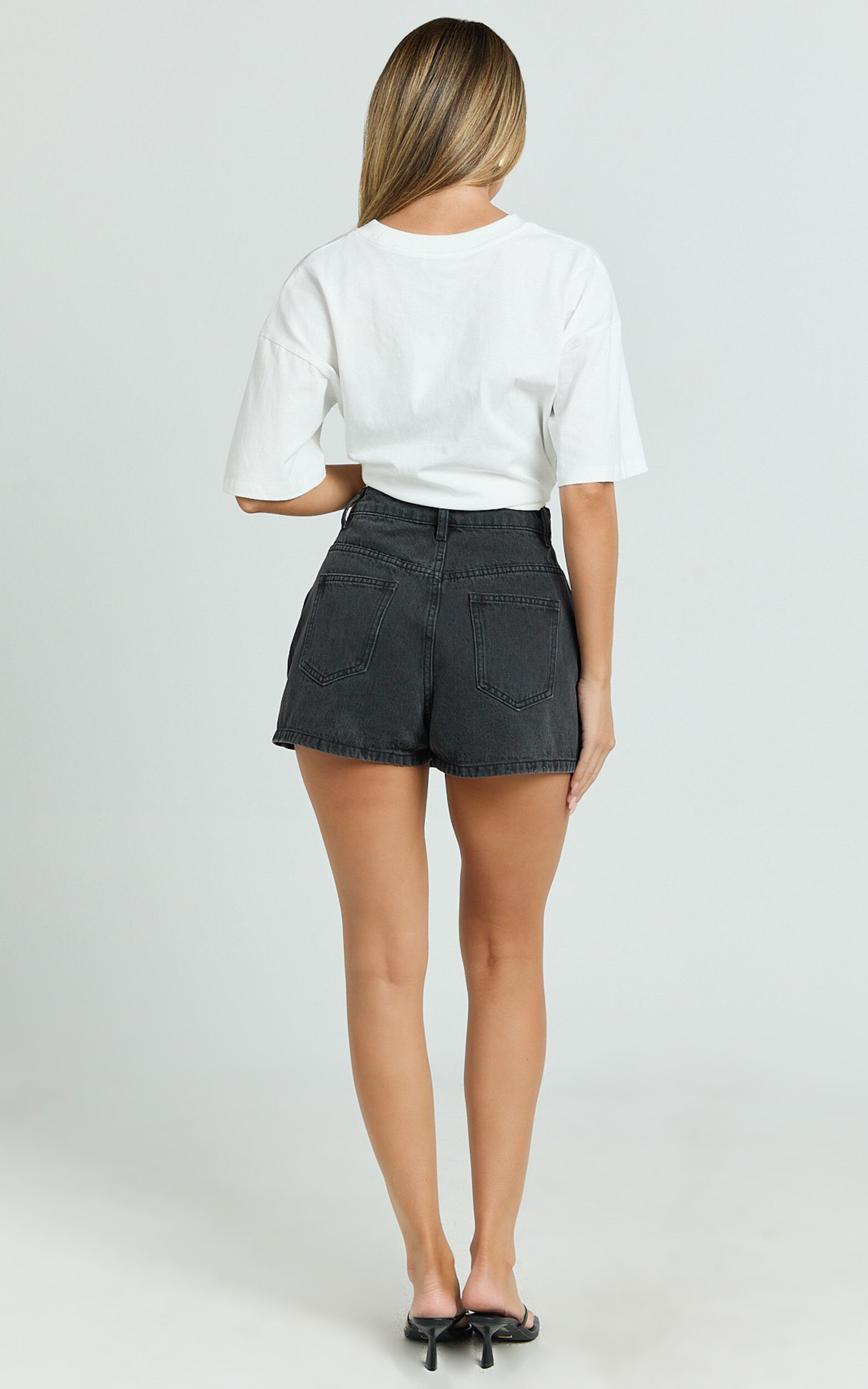 Harriet Skort - Mid Waisted Recycled Denim Skort in Black 11 Harriet Skort - Mid Waisted Recycled Denim Skort in Black