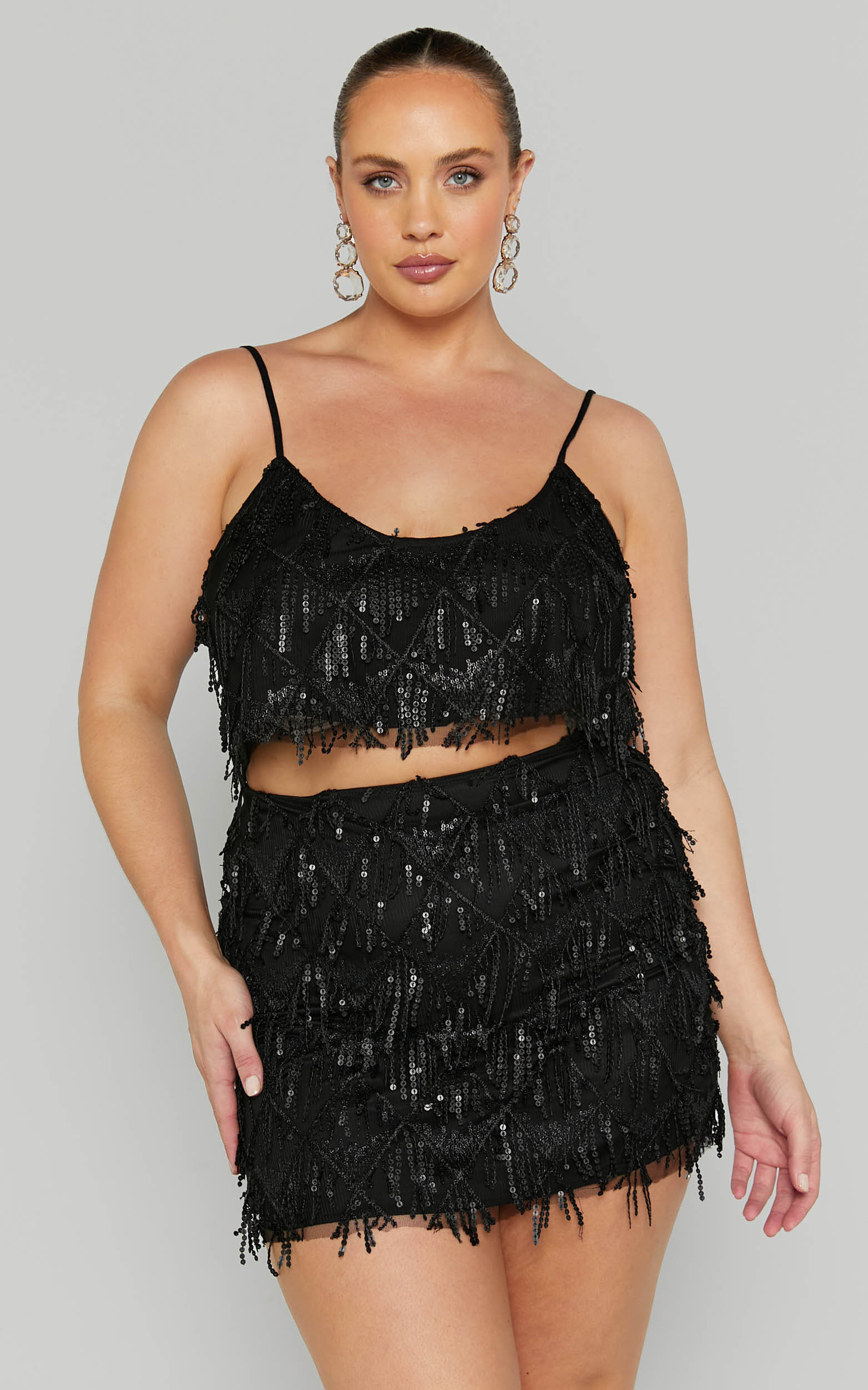 Khrizza Mini Skirt - Sequin Diamond Mesh Skirt in Black 10 Khrizza Mini Skirt - Sequin Diamond Mesh Skirt in Black
