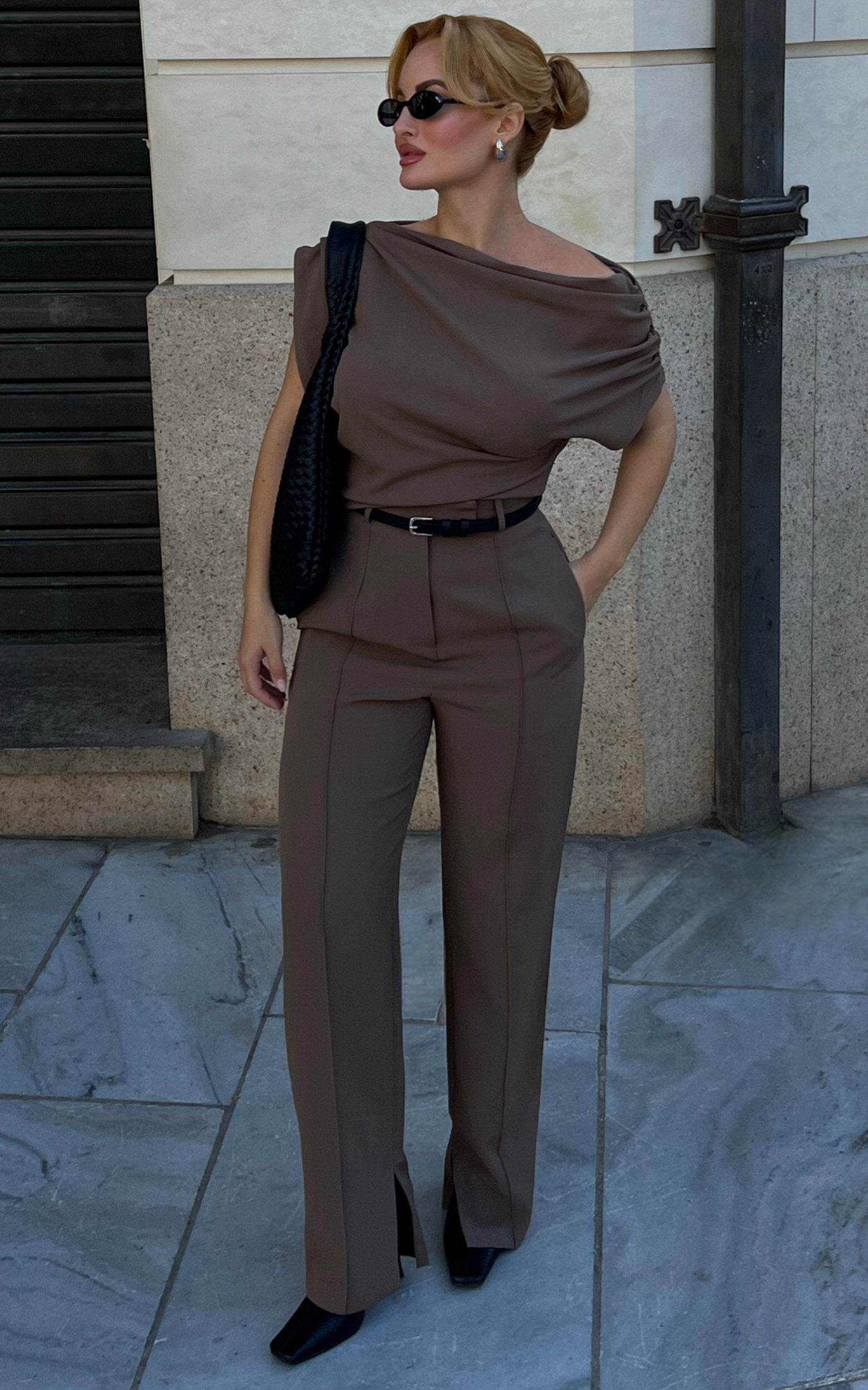 Nalfie Top - Asymmetrical Top in Mocha 11 Nalfie Top - Asymmetrical Top in Mocha