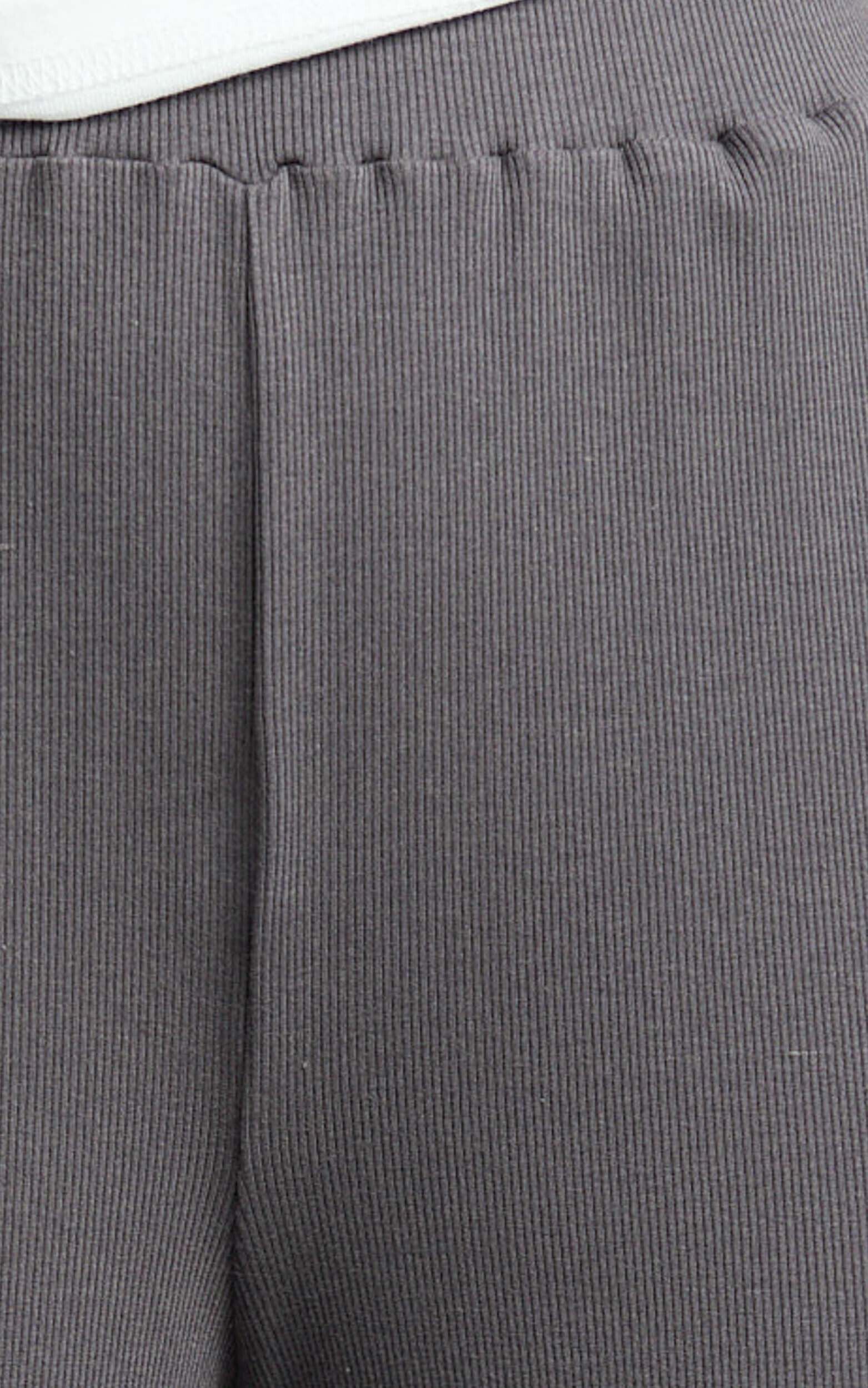 Amalthea Pants - High Waisted Jersey Rib Wide Leg Pants in Charcoal 14 Amalthea Pants - High Waisted Jersey Rib Wide Leg Pants in Charcoal