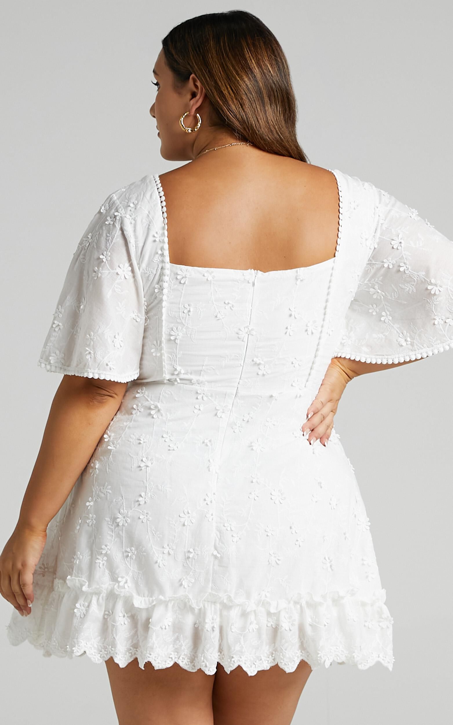 Fancy A Spritz Mini Dress In White Embroidery 14 Fancy A Spritz Mini Dress In White Embroidery