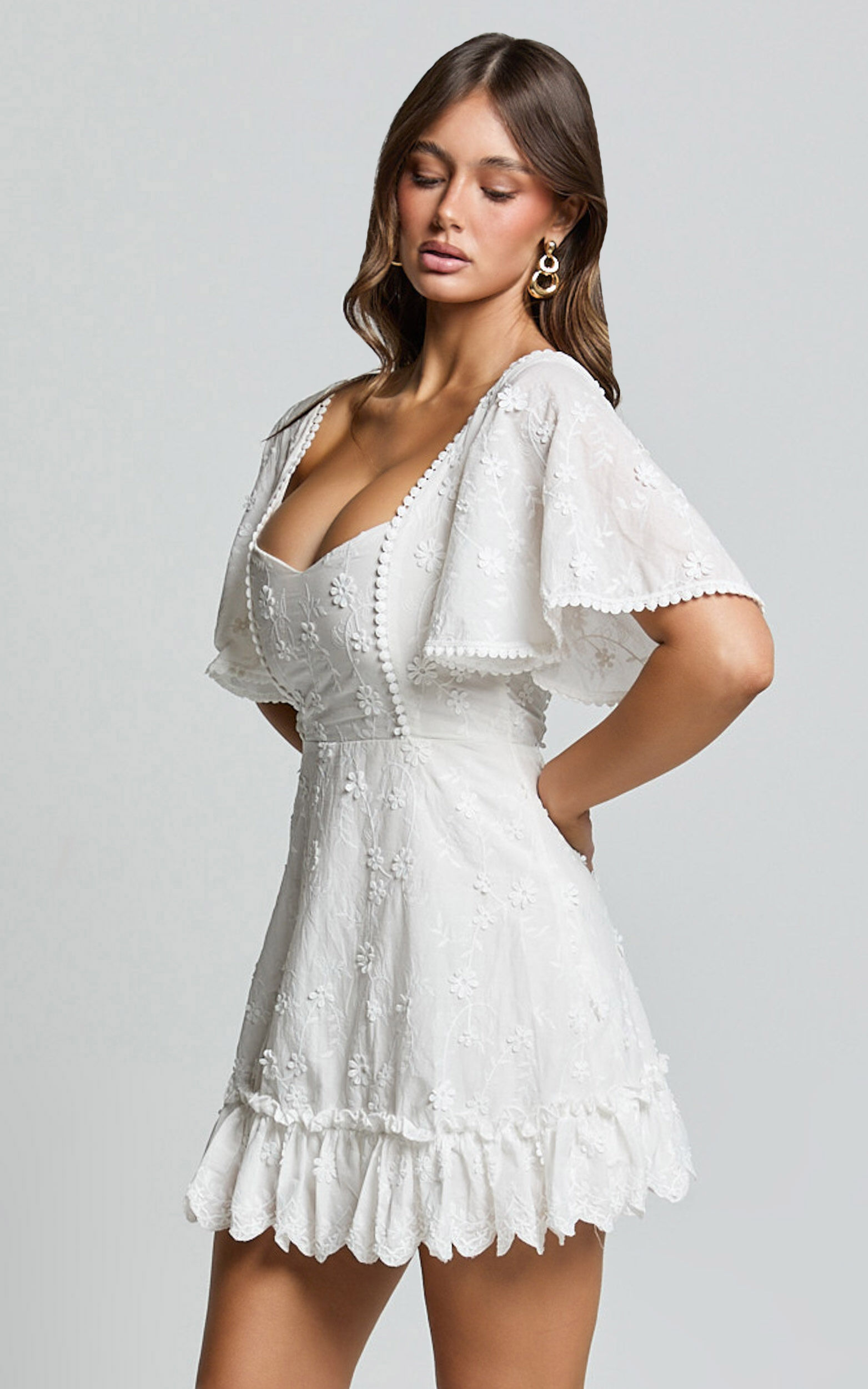 Fancy A Spritz Mini Dress In White Embroidery 15 Fancy A Spritz Mini Dress In White Embroidery