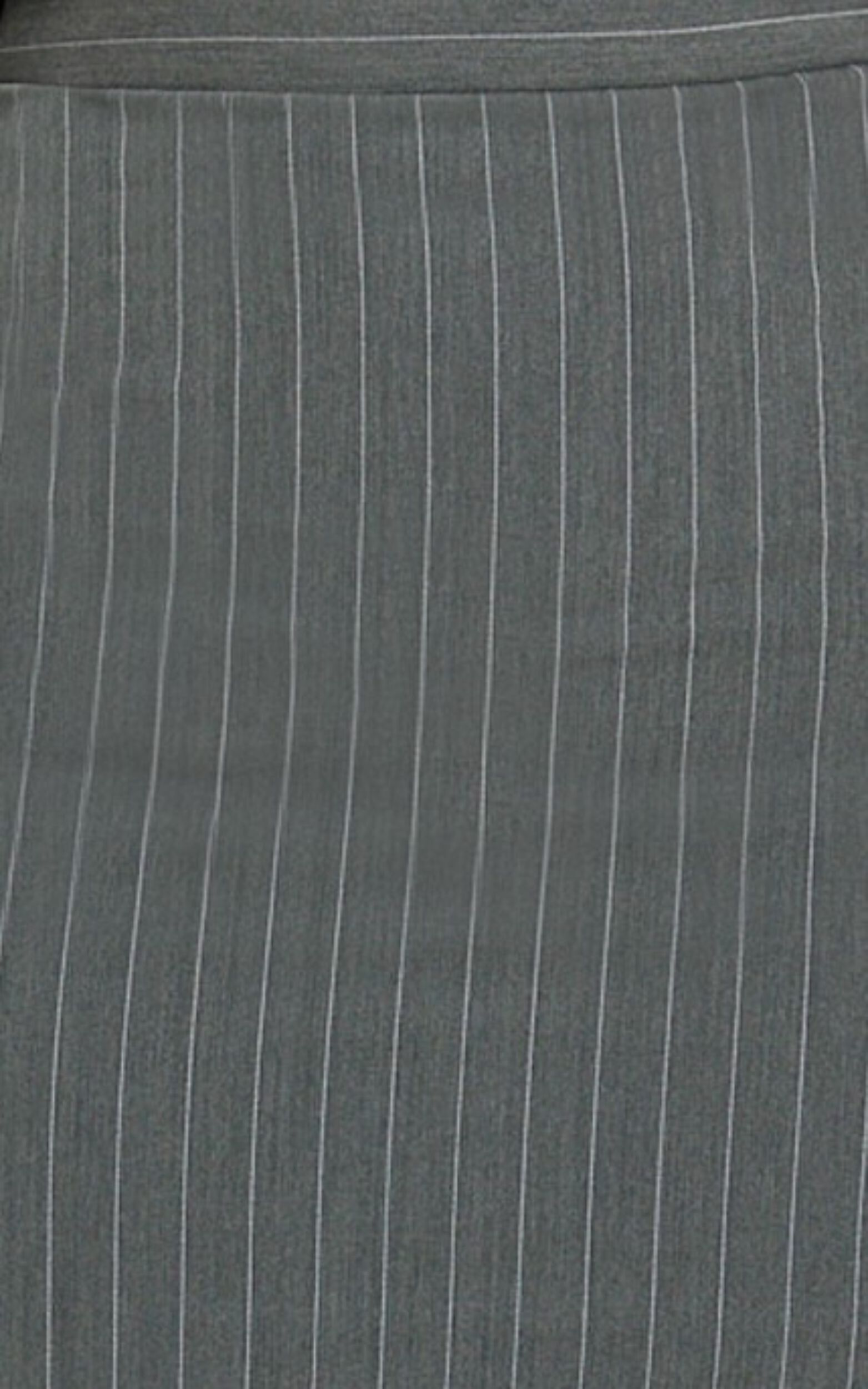 Fiona Midi Skirt - Pinstripe Bodycon Side Leg Split Workwear Skirt in Dark Grey 16 Fiona Midi Skirt - Pinstripe Bodycon Side Leg Split Workwear Skirt in Dark Grey