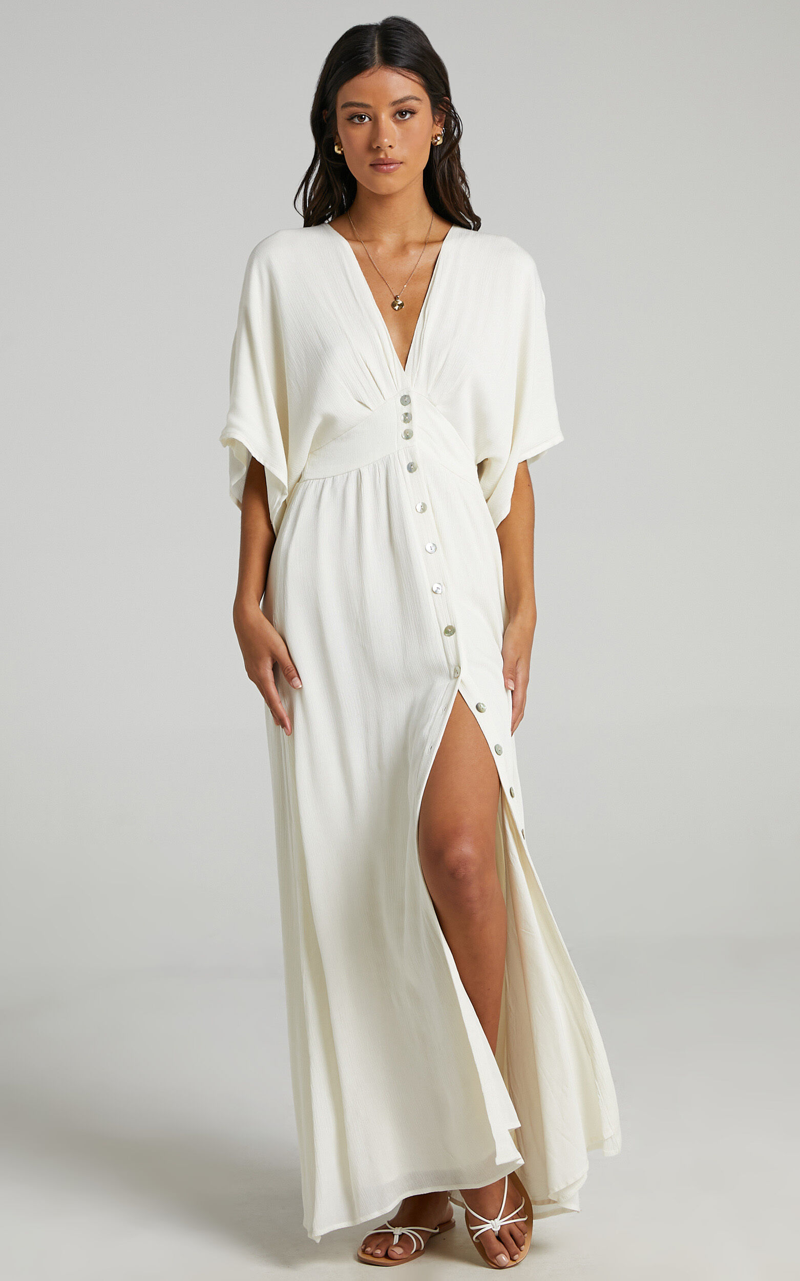 Sitting Pretty Maxi Dress In Natural