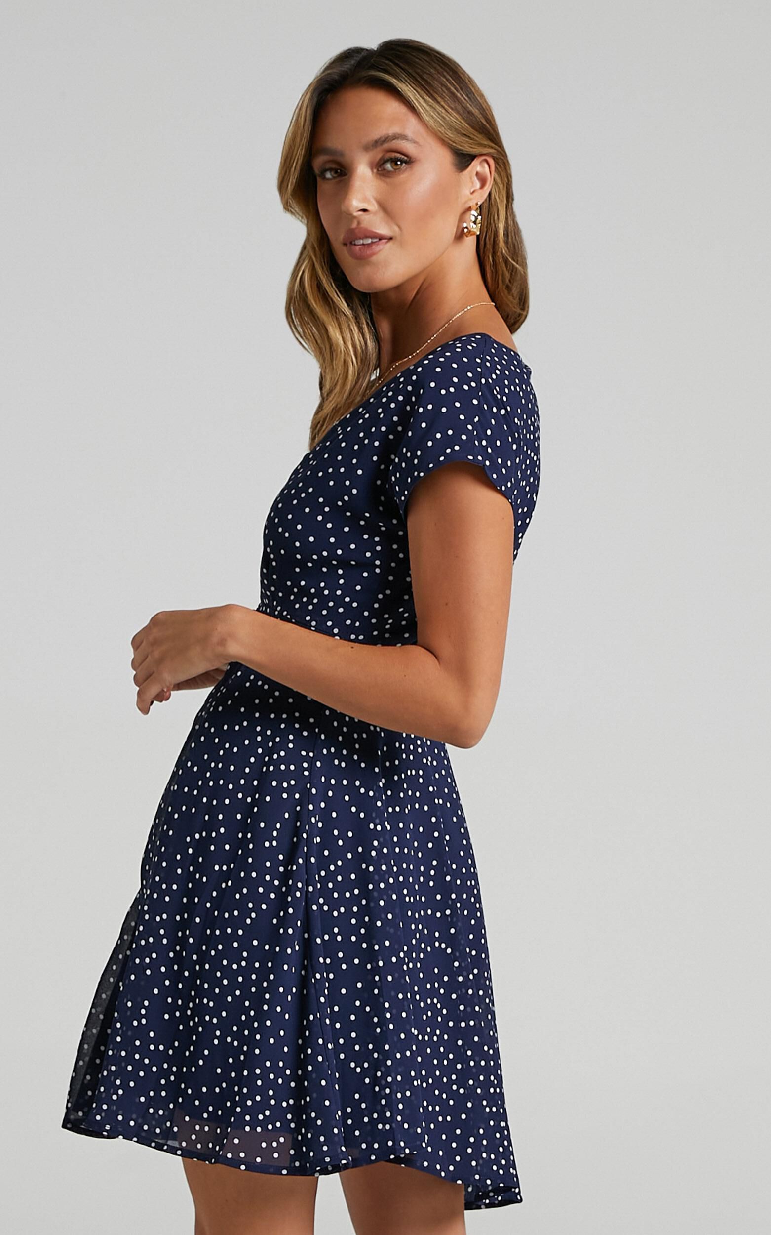 Hey Now Mini Dress In Navy Spot 15 Hey Now Mini Dress In Navy Spot
