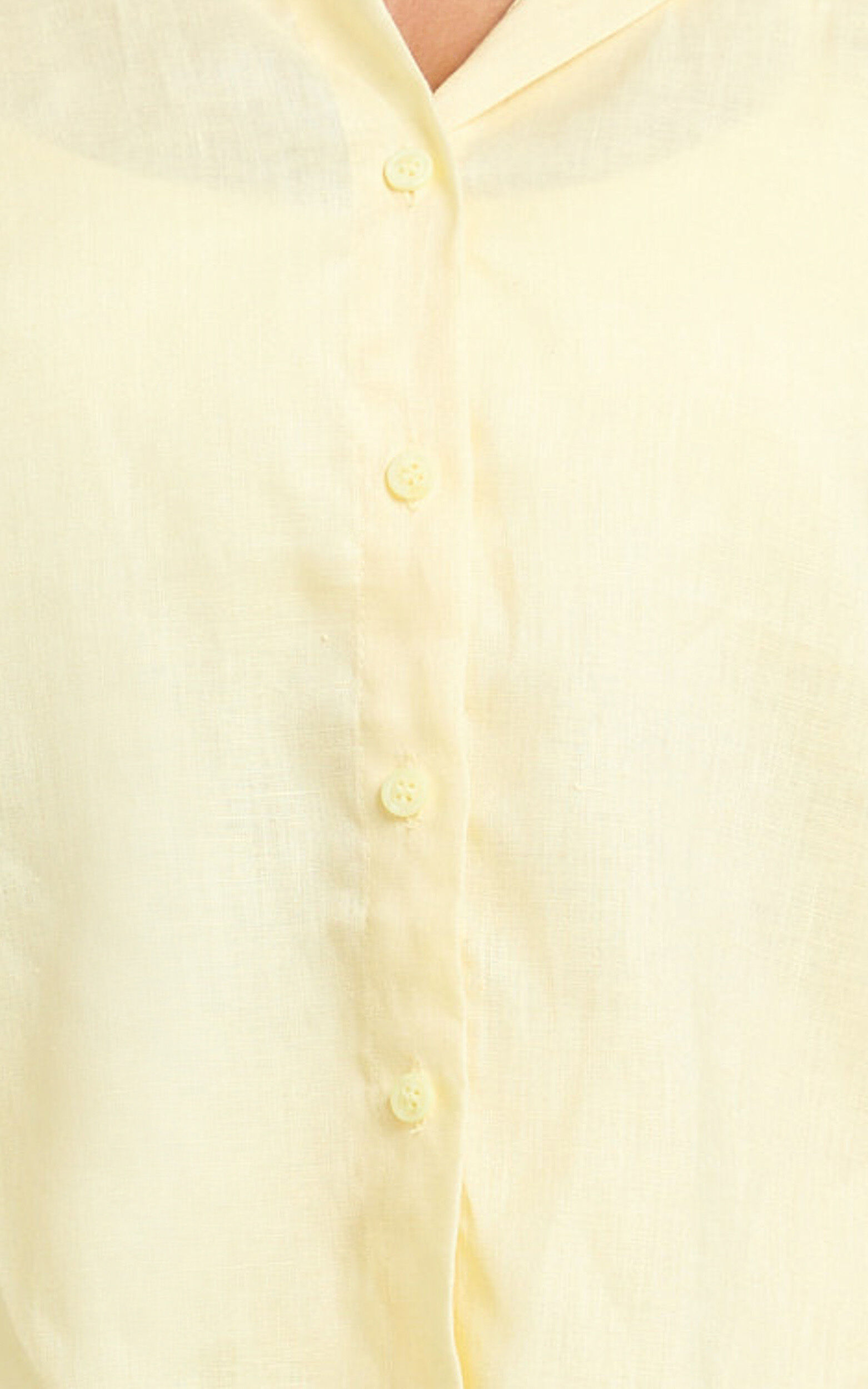 Ramona Top - Linen Short Sleeve Shirt in Lemon 14 Ramona Top - Linen Short Sleeve Shirt in Lemon