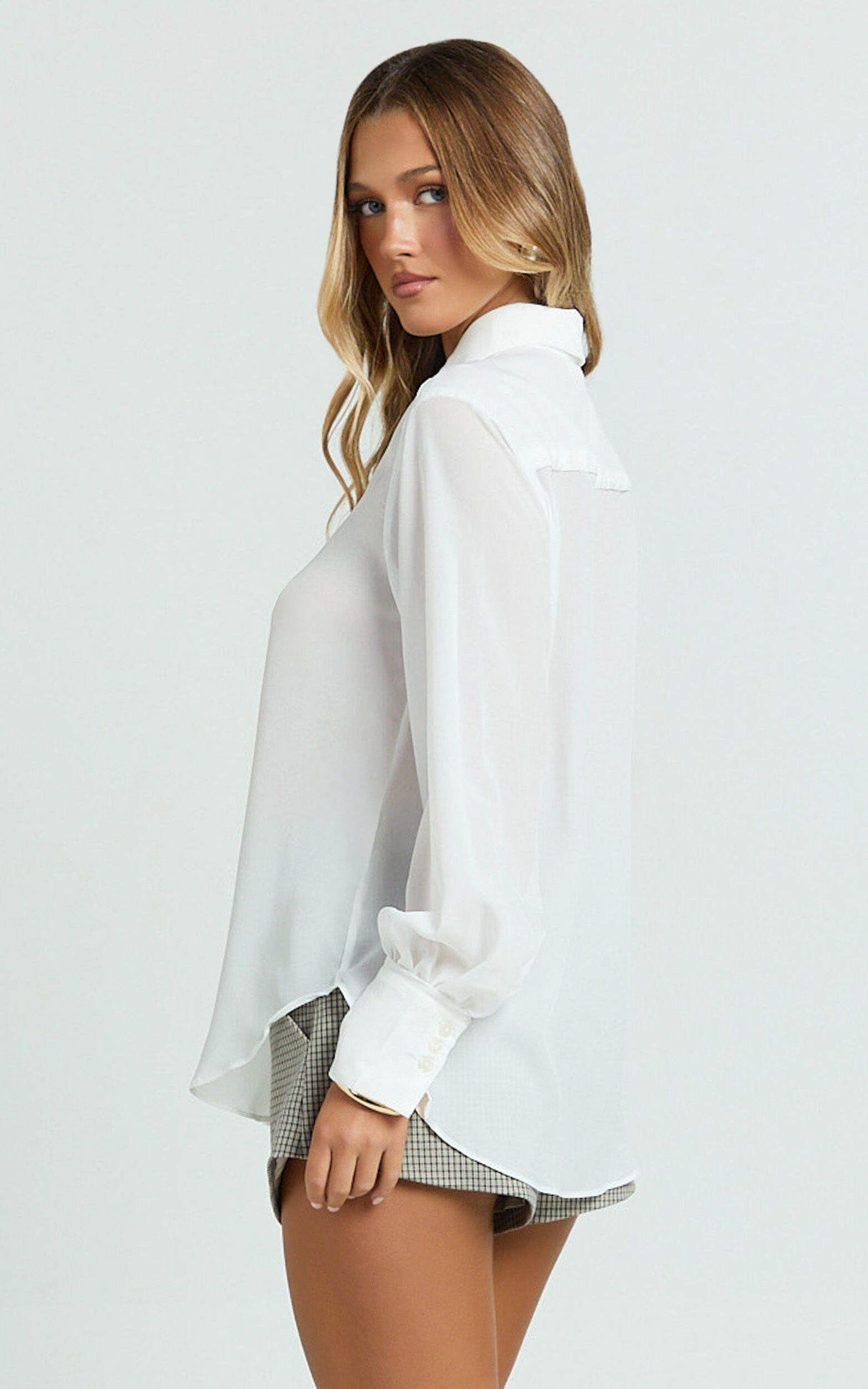 Jazmin Top - Button Down Shirt Top in Off White 13 Jazmin Top - Button Down Shirt Top in Off White