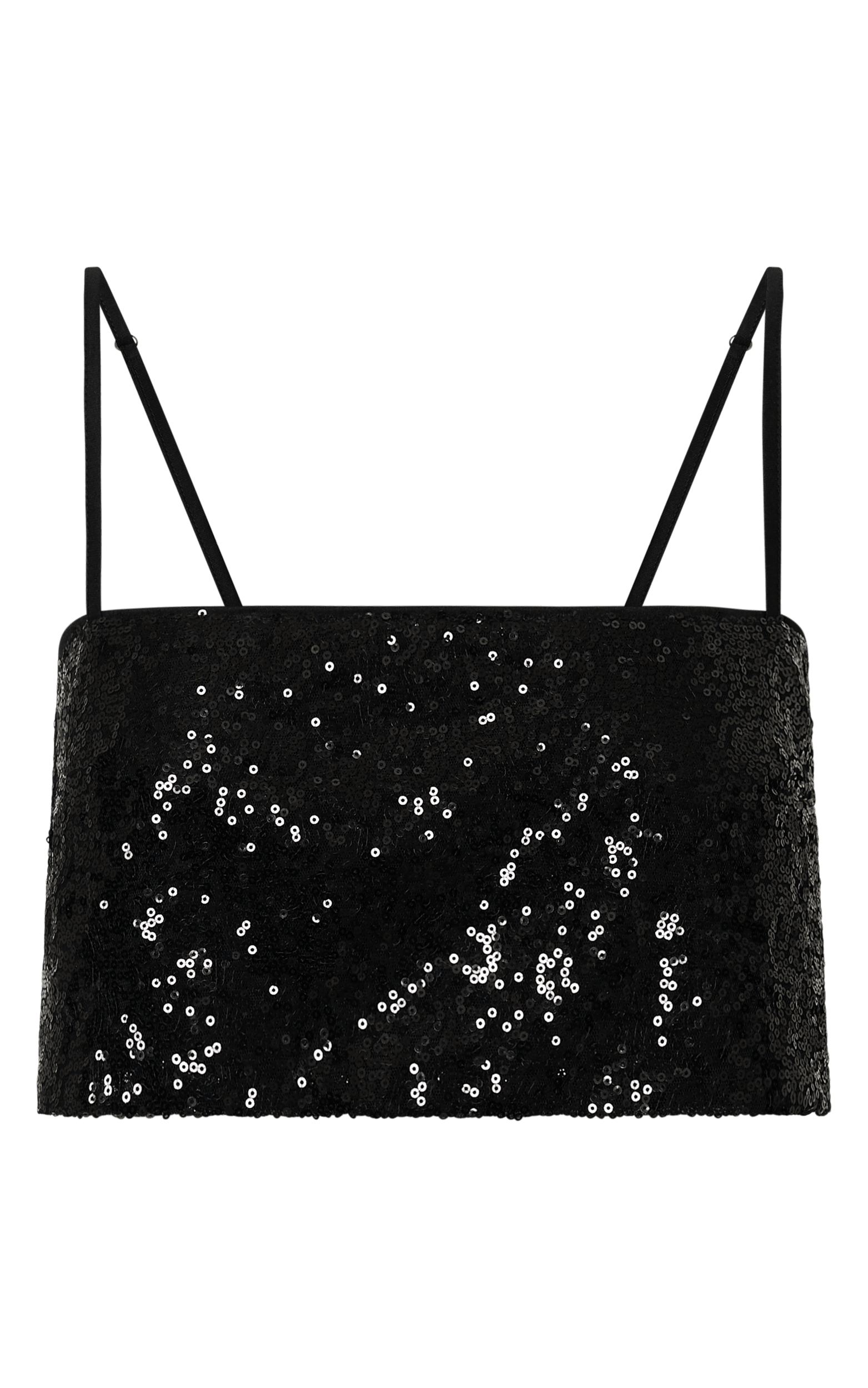 Elswyth Top - Strappy Sequin Crop Cami Top in Black Sequin 14 Elswyth Top - Strappy Sequin Crop Cami Top in Black Sequin